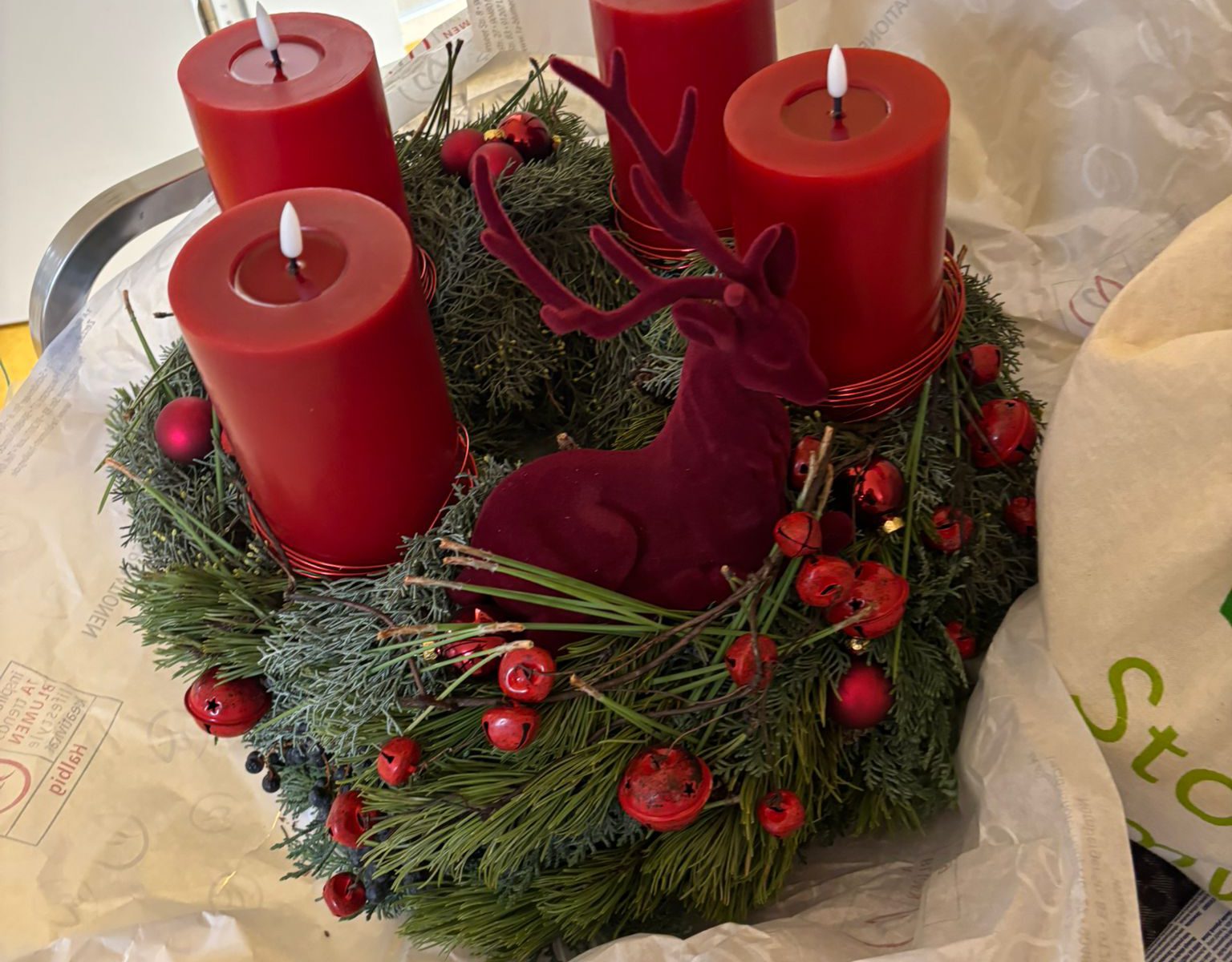 Besinnliche Stimmung in der Weihnachtszeit ist.